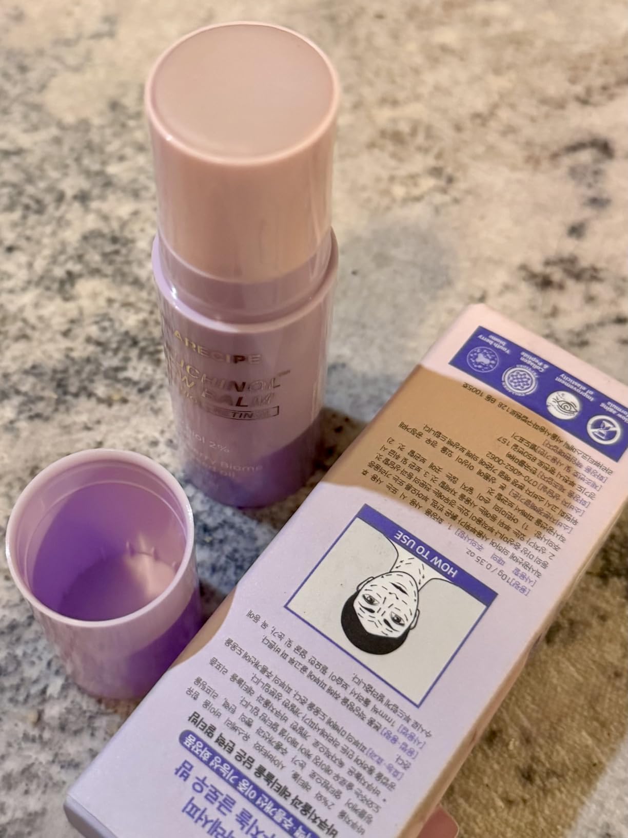 LALARECIPE Bakuchinol Multi Glow Balm Stick with Bakuchiol + Retinol for Under Eye Cream, Face Neck Cream, Korean Skin Care, All in One Hydrating Moisturizer (0.35 Oz)