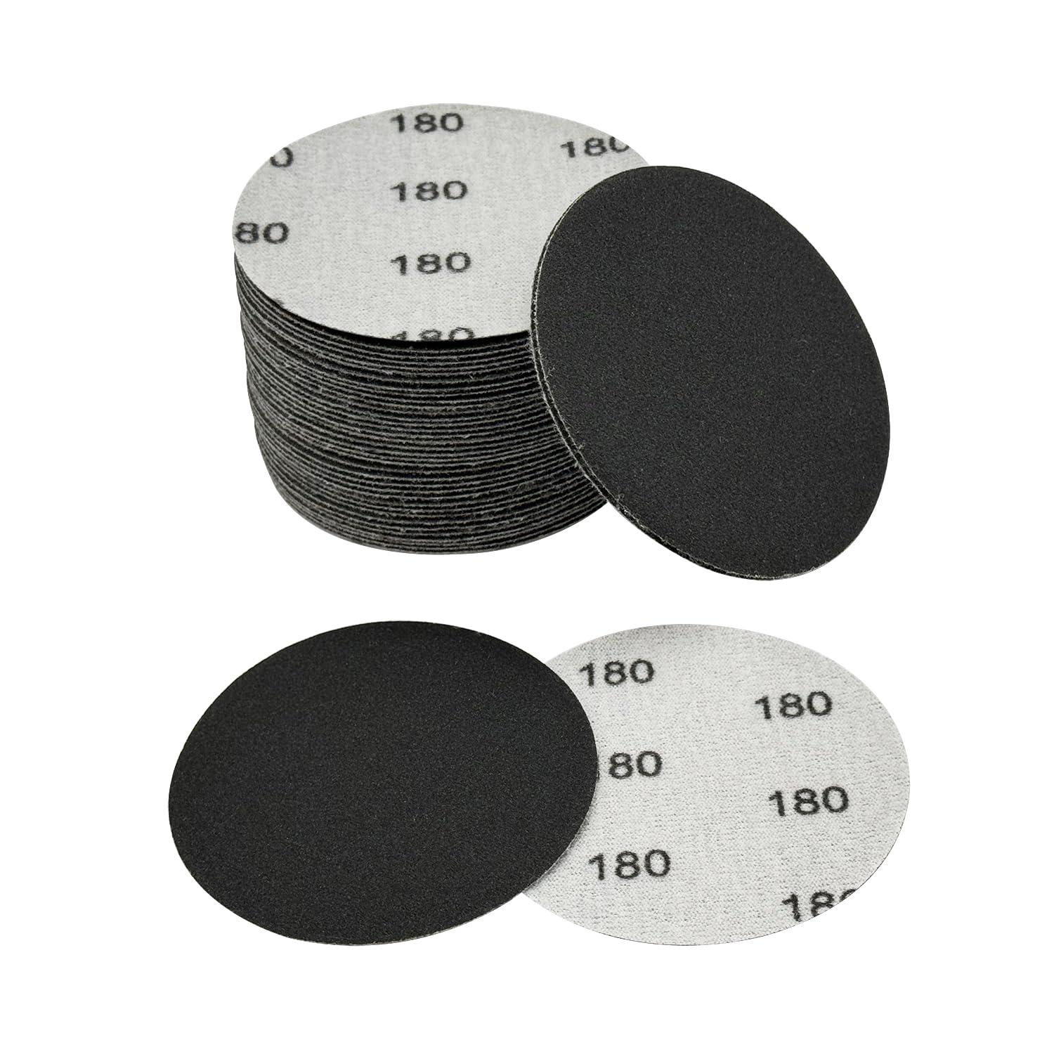 3 Inch Sanding Discs, 40pcs 180 Grit Premium Silicon Carbide Sandpaper, Wet Dry Hook and Loop Sand Paper for Wood Metal or Auto
