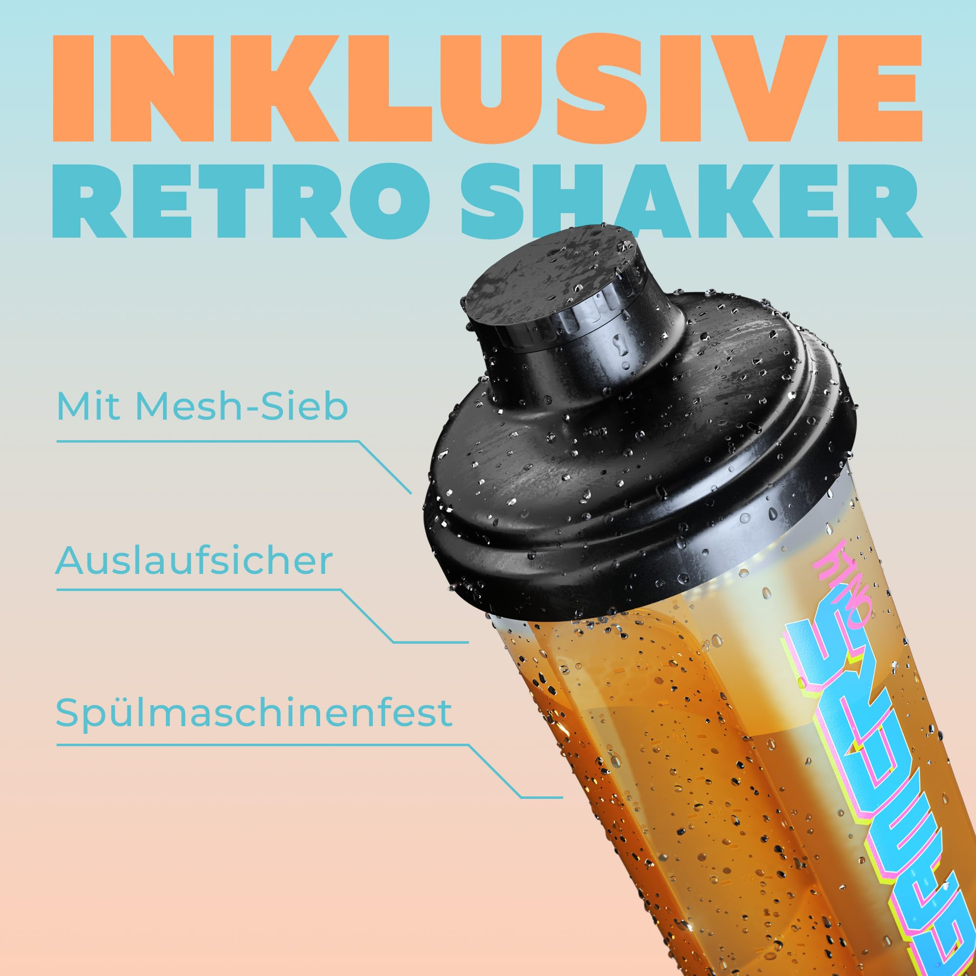 Gamers Only Vitamin Pulver Set [Zero Zucker] inkl. Shaker | Summer Strawberry Lime & Ruby Red Raspberry | 12 Vitamine & Aminosäuren | Vitamin B6, B12 & (Bubblegum & Pfirsich)