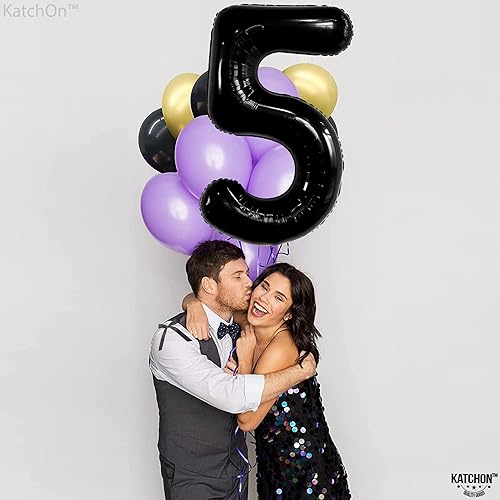 Miniatura 750 de KatchOn, Globo dorado gigante del número 8 de 40 pulgadas, globo dorado del número 8 para decoraciones de cumpleaños de 8 años para niñas