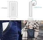 USB Wall Charger, Excgood Ultra Flat 18W Fast Charging Block Compatible with Galaxy S10/8/9,Note9/8,LG G5/6 V20/30,iPhone,Pad (Foldable Plug)- White