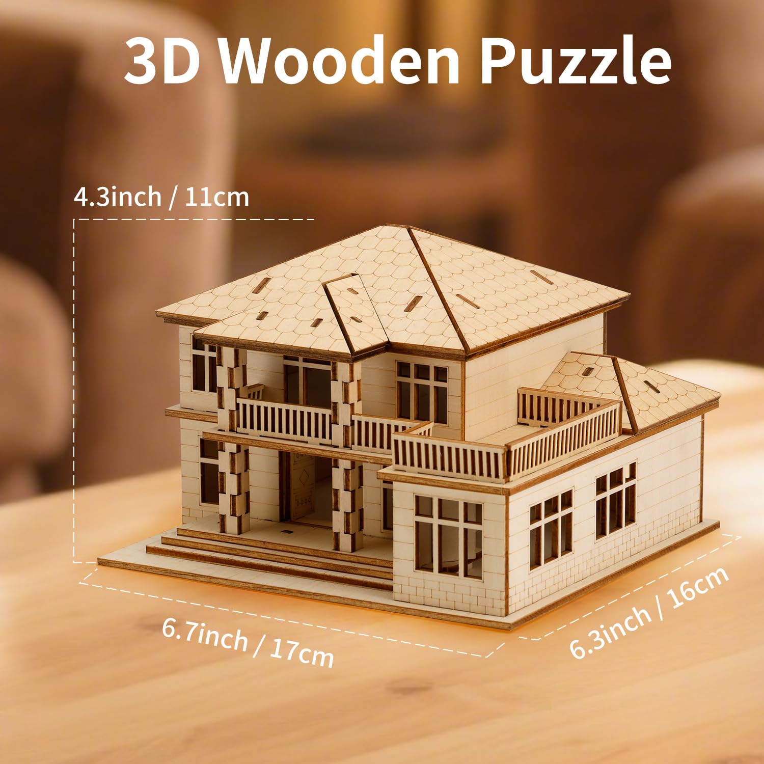 Puzzle 3D En Bois KAAYEE – Lys Et Fleurs Artificielles – Maquette à Construire – Cadeau Femme