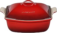 Vista 7 de Le Creuset Heritage Stoneware - Panadero profundo con tapa, 4.5 cuartos de galón., Oyster