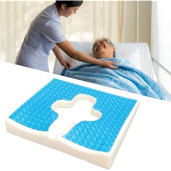 BEIJIALY Anti-Decubitus Pillow Free Breathing Fibre Material T-shaped Opening Triangular Inclination Design Anti-Decubitus Pad Pain Relieving Seat Cushion for Elderly with Disabilities