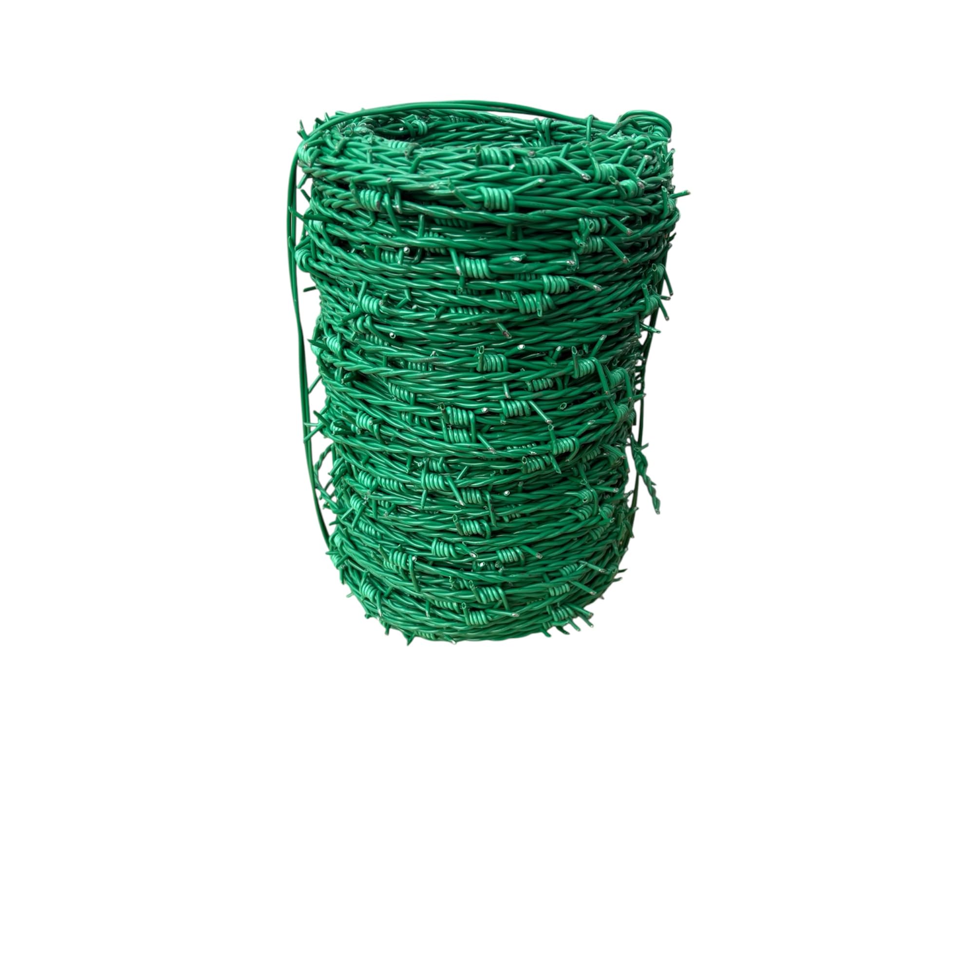 Stacheldraht Rolle grün PVC-beschichtet | 100m Sicherheitszaun für Garten & Grundstück | 1,6-1,8 mm Drahtstärke, wetterfest & unauffällig