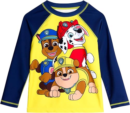 Miniatura 3 de Nickelodeon Paw Patrol Conjunto de Camiseta Protectora para Niños - 2 Piezas Chase Marshall TMNT UPF50 Camiseta de Natación y Shorts de Natación