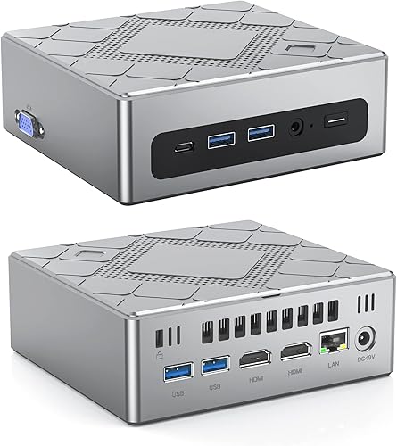 CTONE Mini PC Intel i7-10710U (hasta 4.7Ghz), mini computadoras 16GB RAM 512GB M.2 SSD 6 núcleos 12 hilos PC pequeña Windows 11 Pro compatible con