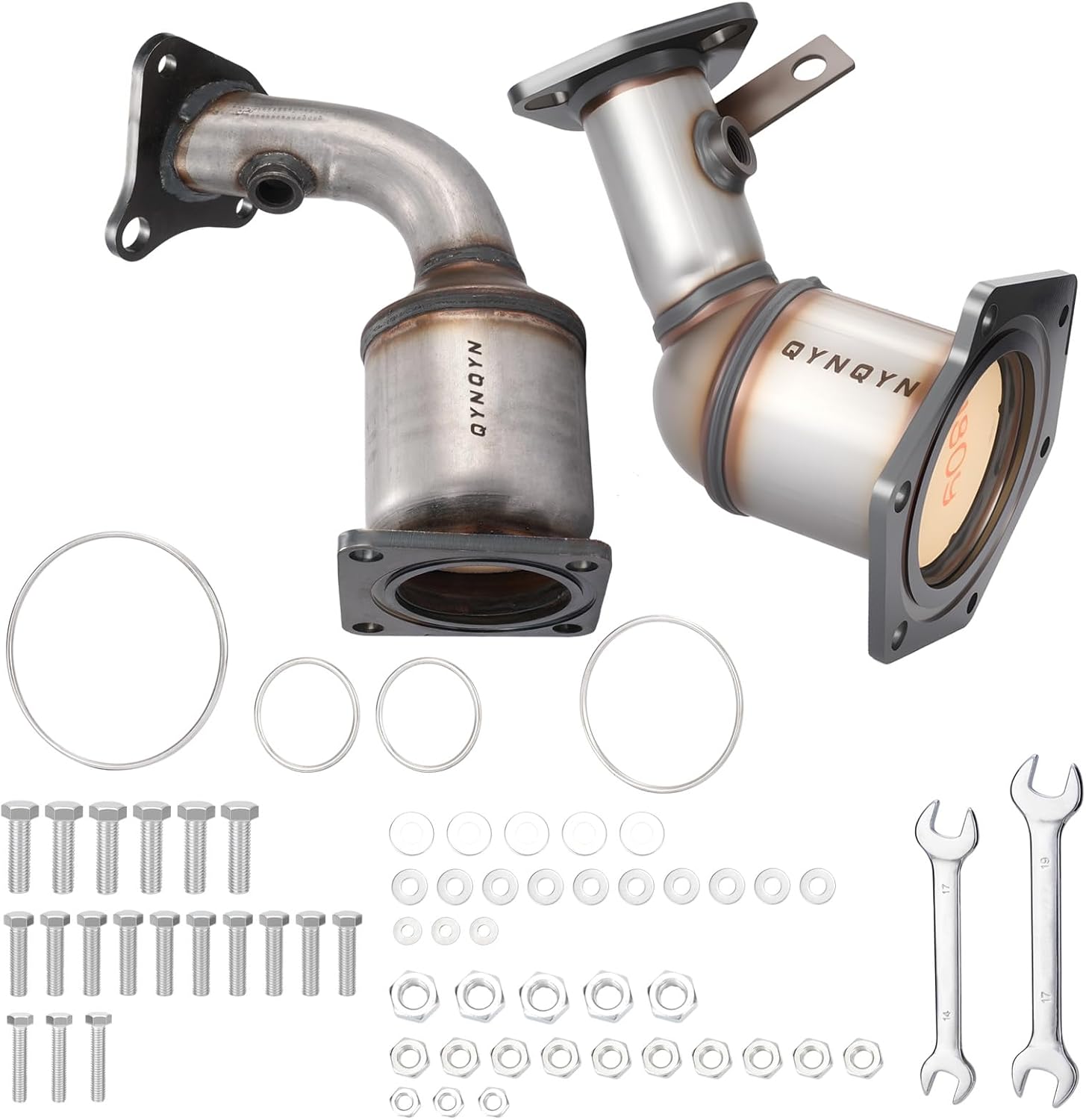 Front 2-PC Catalytic Converter Kit Fit For 3.5L Direct-Fit Compatible with Nissan Altima 2007-2018, Murano 2009-2019, Pathfinder 2013-2019, Quest 2011-2014 & Infiniti QX60, JX35(EPA Compliant)