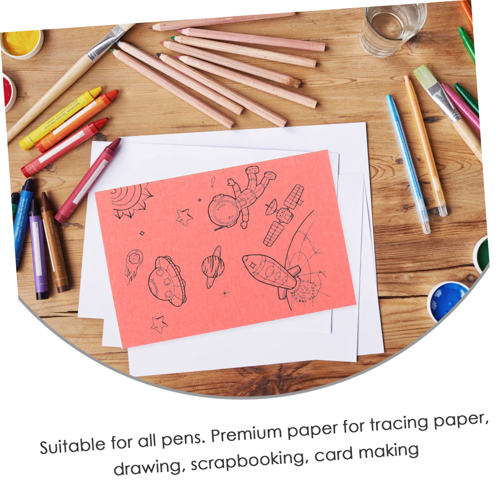 HOODANCOS Illustration Art Supply 50 Sheets Colored Copy Transfer Paper Drawing Paper Printing Paper for Artists and Students