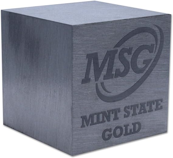 99.99% Pure 1.5 Inch Aluminum Cube - Element Design with Certificate of Authenticity