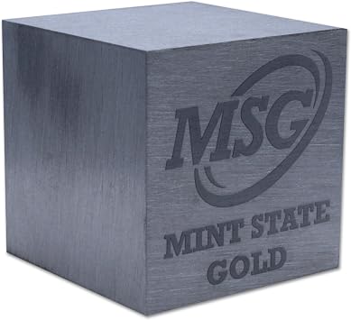 99.99% Pure 1.5 Inch Aluminum Cube - Element Design with Certificate of Authenticity