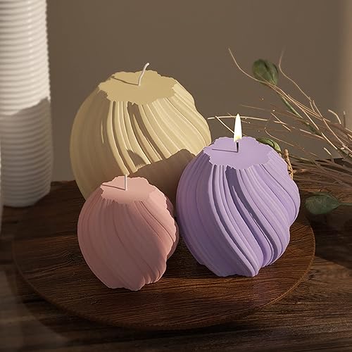 Miniatura 2 de Molde de vela ondulada, molde de vela en espiral, molde de vela cilíndrica, molde de resina, molde de arcilla, molde de fundición de resina para