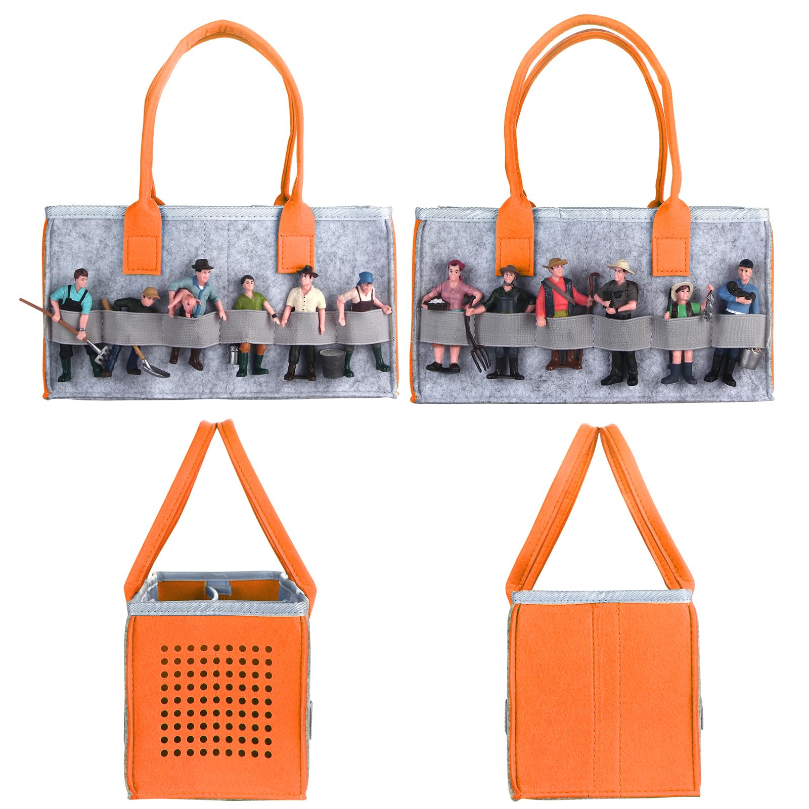Tonie Toniebox Accessories Protective Case Organiser with Figures Storage Plenty of Space Bag for Toniebox Starter Set and Tonies Figure Carry Bag (Orange) - Image 3