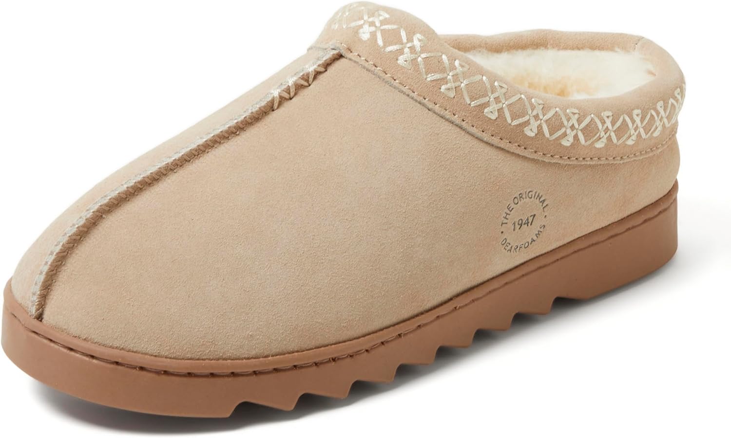 Dearfoams womens Suede Indoor Outdoor Doreen Clog