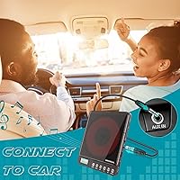 Vista 2 de CD Player Portable, MONODEAL Portable Rechargeable Player with Dual Headphones Jack, Small Anti-Skip CD Player for Car/Travel/Home, Personal CD