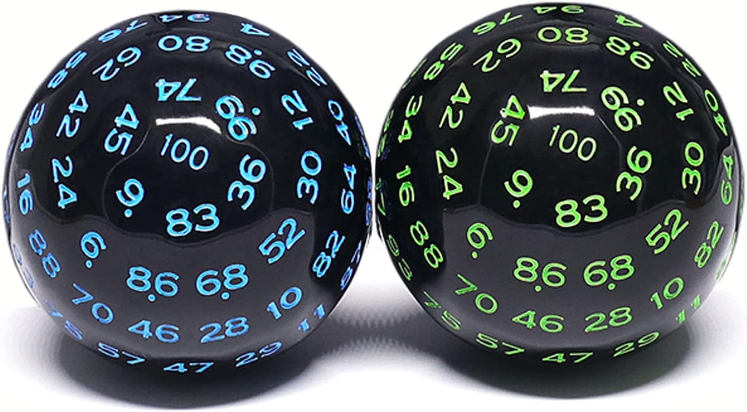 DND D100 Dice 2pcs 100 Sided Polyhedral Dice Black for RPG