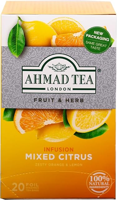 Ahmad Tea Mixed Citrus | herbata owocowa o smaku cytrusowym | 20 torebek herbaty z tasiemką po 2 g