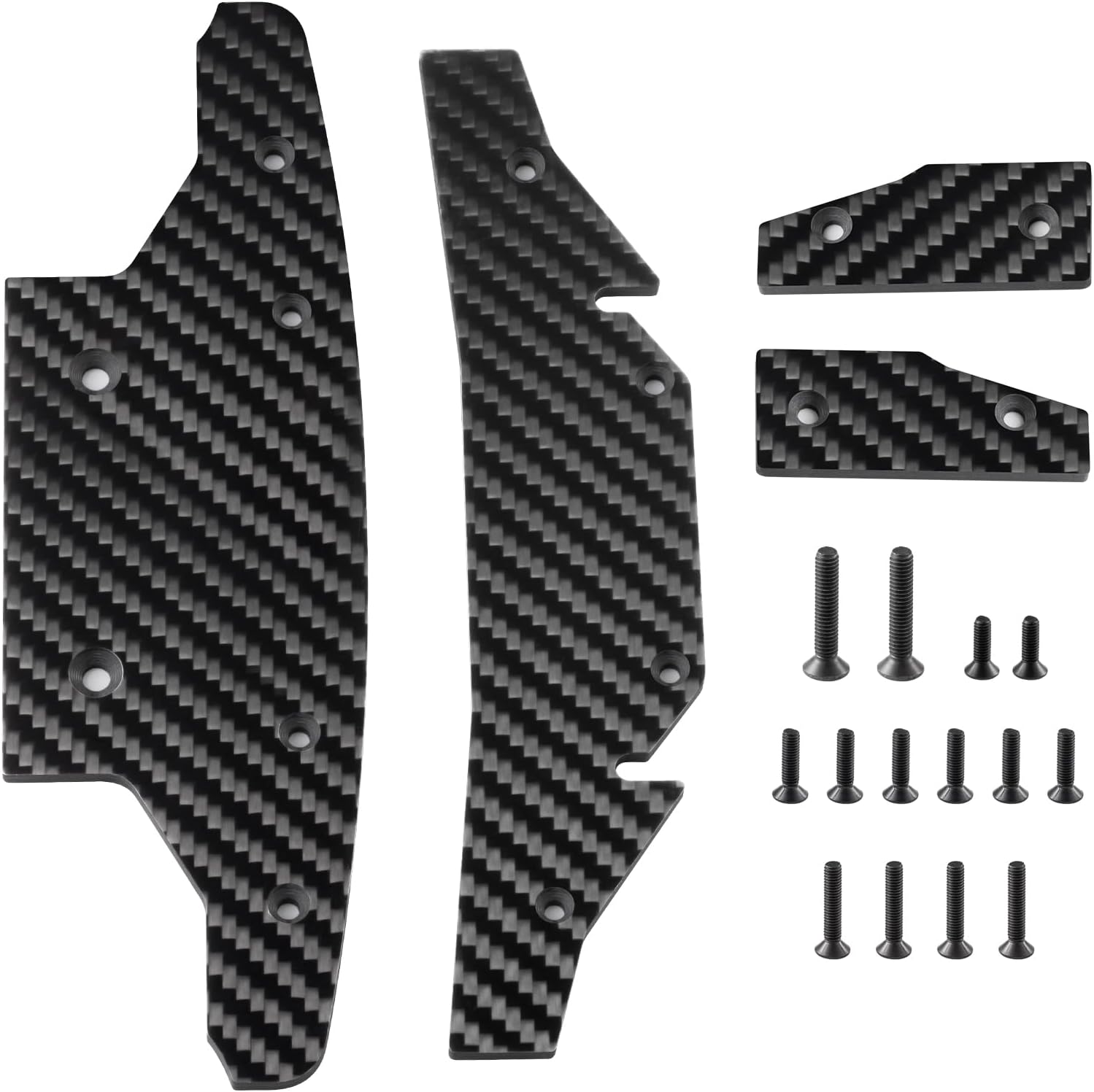 RCHUBAM 1/7 RC Side Skid Plate 4pcs Protector Side Skid Plate Carbon Fiber Chassis Side Guard Armor Comaptible with Arrma 1/7 Felony 6S RC Car Upgrades