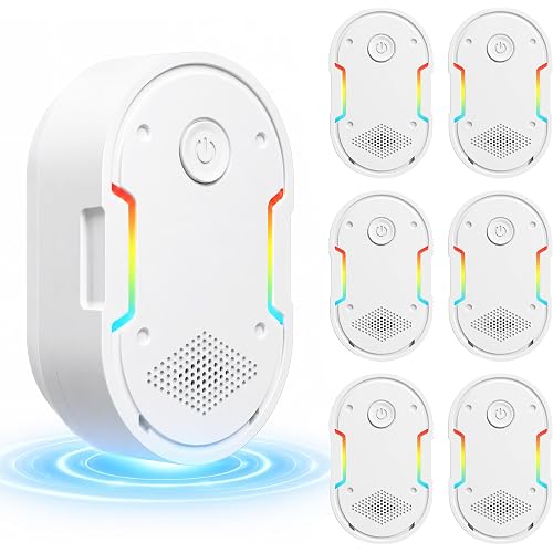 Pest Pro Upgraded 4-Mode Ultrasonic Mouse & Pest Repellent Plug in | Pest Pro Pest Control Device Plug in, Electronic Repeller for Mice, Rodents, Spiders, Roaches and Bed Bugs 6 Pack