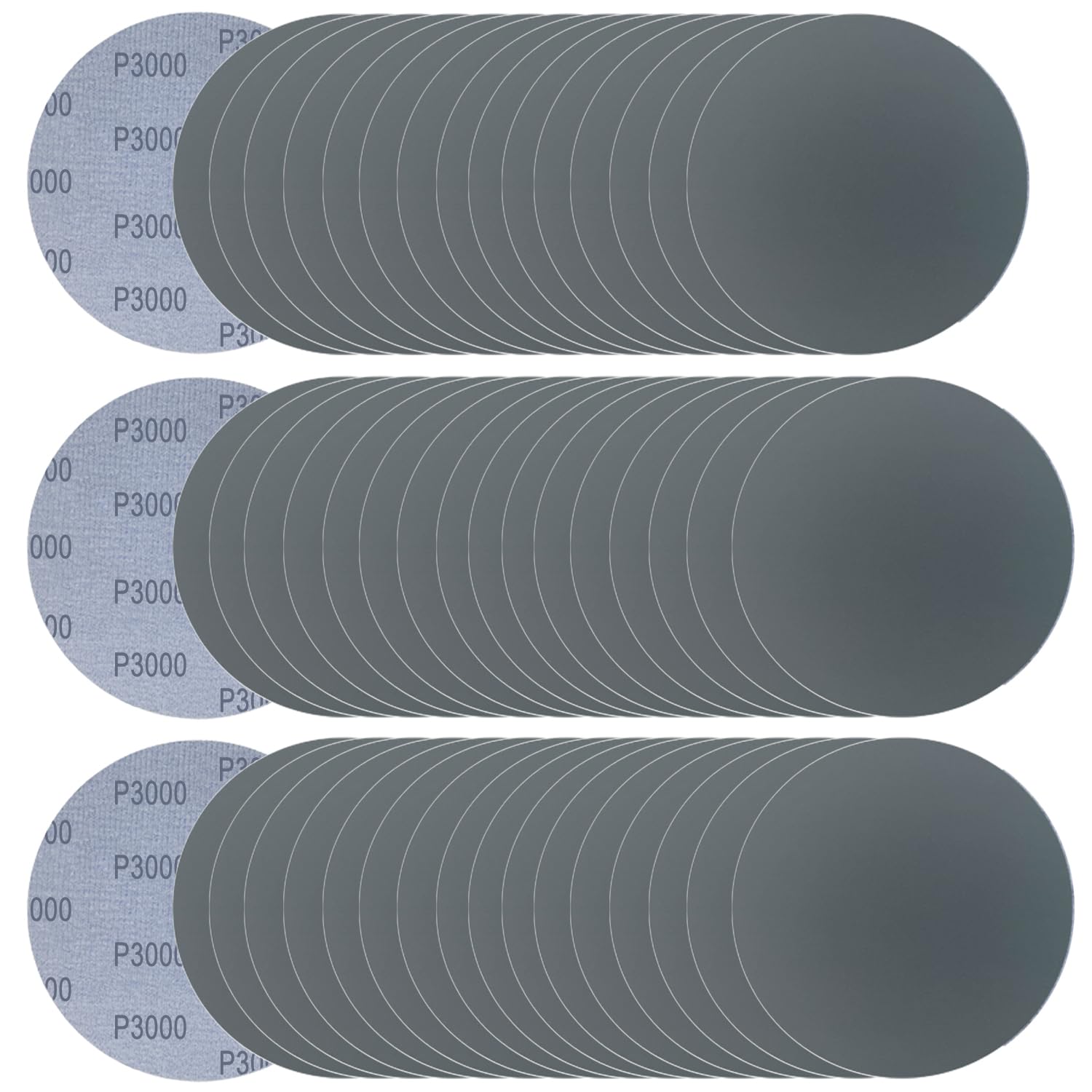 6 Inch 50 Pcs Wet Dry Sanding Discs Hook and Loop, 3000 Grit Sandpaper Automotive Wood Metal Polishing & Sanding, Silicon Carbide Sand Paper for Random Orbital Sander (Grit 3000)