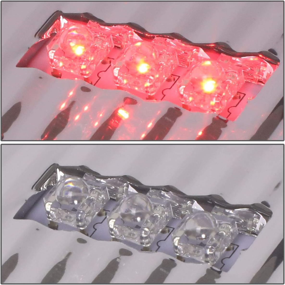 Auto Dynasty LED Tail Light Compatible with 2007-2009 Dodge Ram 1500 2500 3500, Reverse Brake Lamp with Red 3D LED C-Tube Bar, Driver and Passenger Side, Chrome Housing Clear Lens