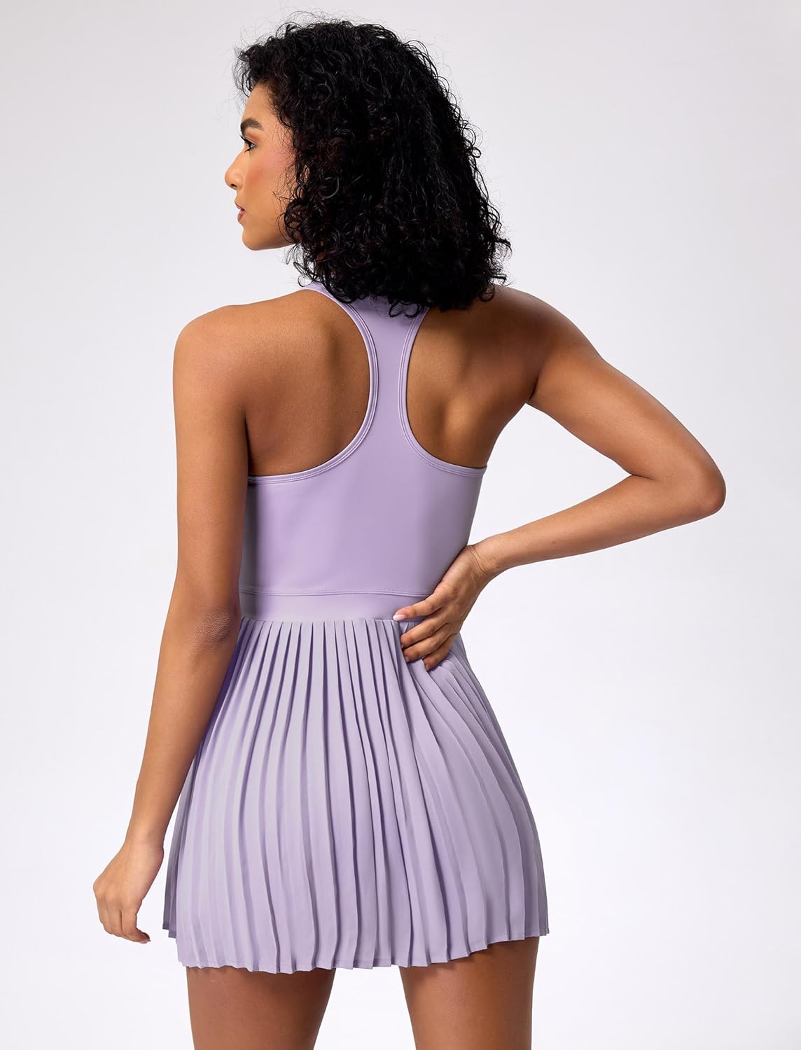 ABOCIW Womens Pleated Tennis Dress Square Neck Athletic Dress for Women Summer Golf Active Workout Dress