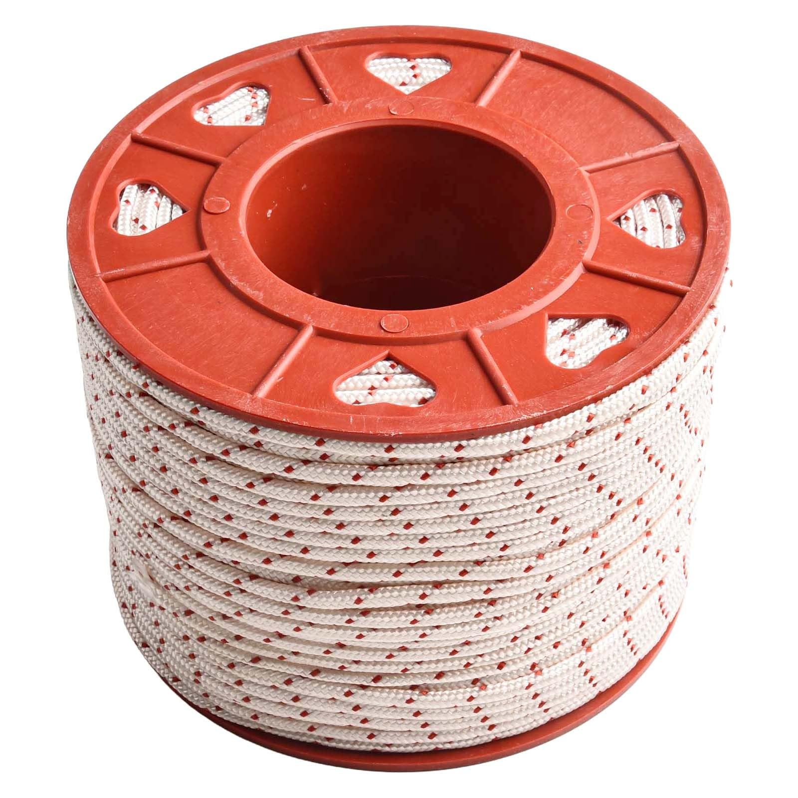 FACAIIO Cuerda de arranque de 100 m para cortacésped, cortasetos, desbrozadoras, sopladores, motosierras, 3.0/3.5/4.0/4.5 mm de diámetro, cable de tracción de retroceso de 328 pies