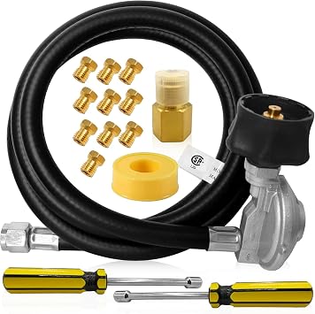 Sekvira Natural Gas to Propane Conversion Kit for Weber Summit 670/660/650/470/460/450, for Weber Conversion Kit with 5FT Propane Regulator Hose.
