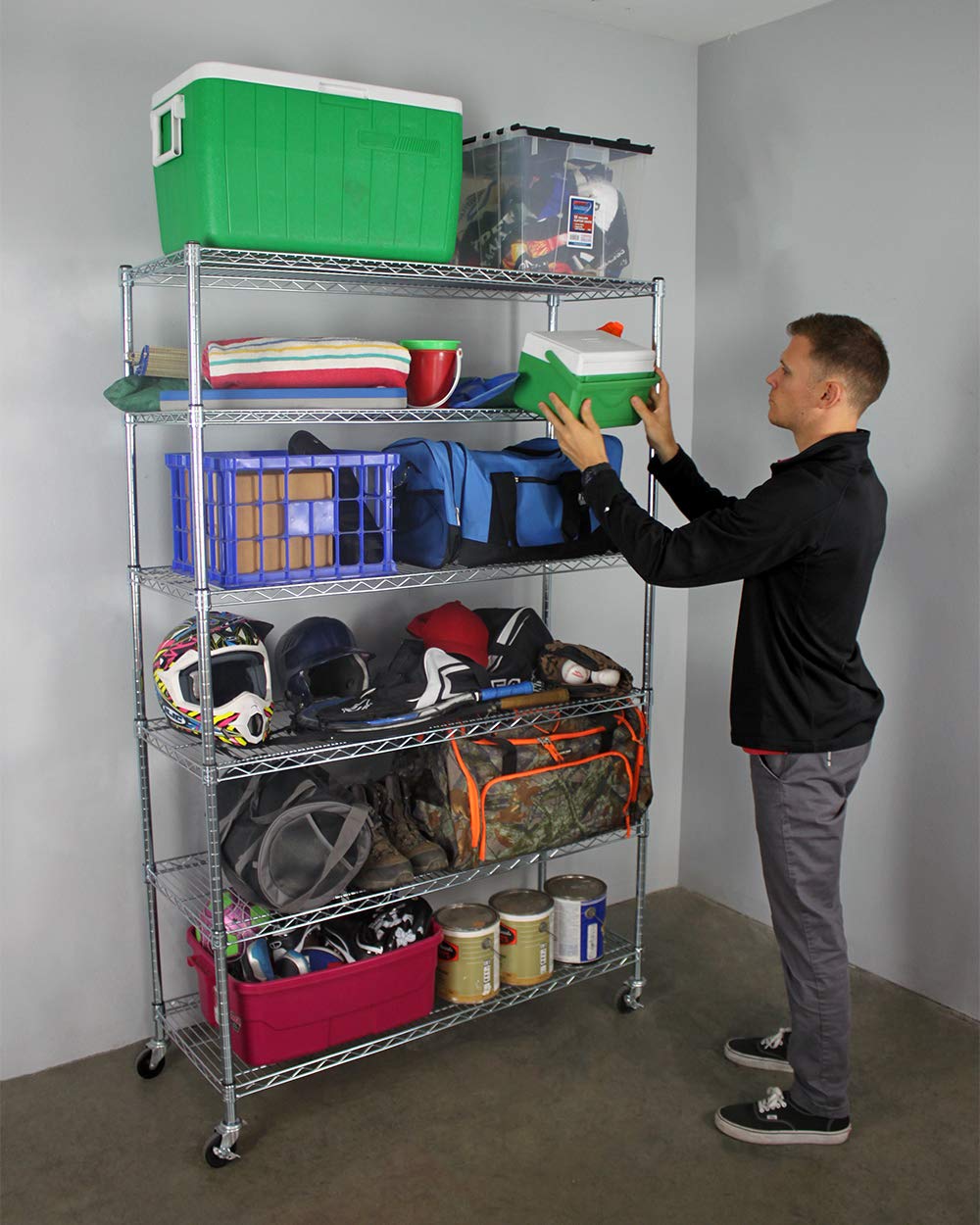 Buy SafeRacks NSF Certified Commercial Grade Adjustable 6Tier Steel