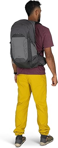 Miniatura 9 de Osprey Talon 22L Mochila de senderismo ligera para hombre, mochila pequeña para viajes y campamento, gris fantasmacarbón oscuro