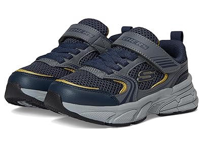 SKECHERS KIDS Retro-graph 403857L (Little Kid/Big Kid) Boys Shoes Charcoal/Navy : 13.5 Little Kid M, Synthetic