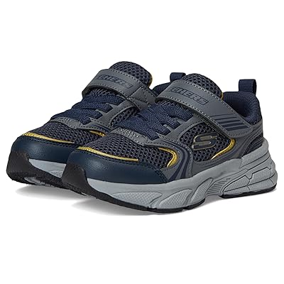 SKECHERS KIDS Retro graph 403857L (Little Kid/Big Kid) Boys Shoes Charcoal/Navy
