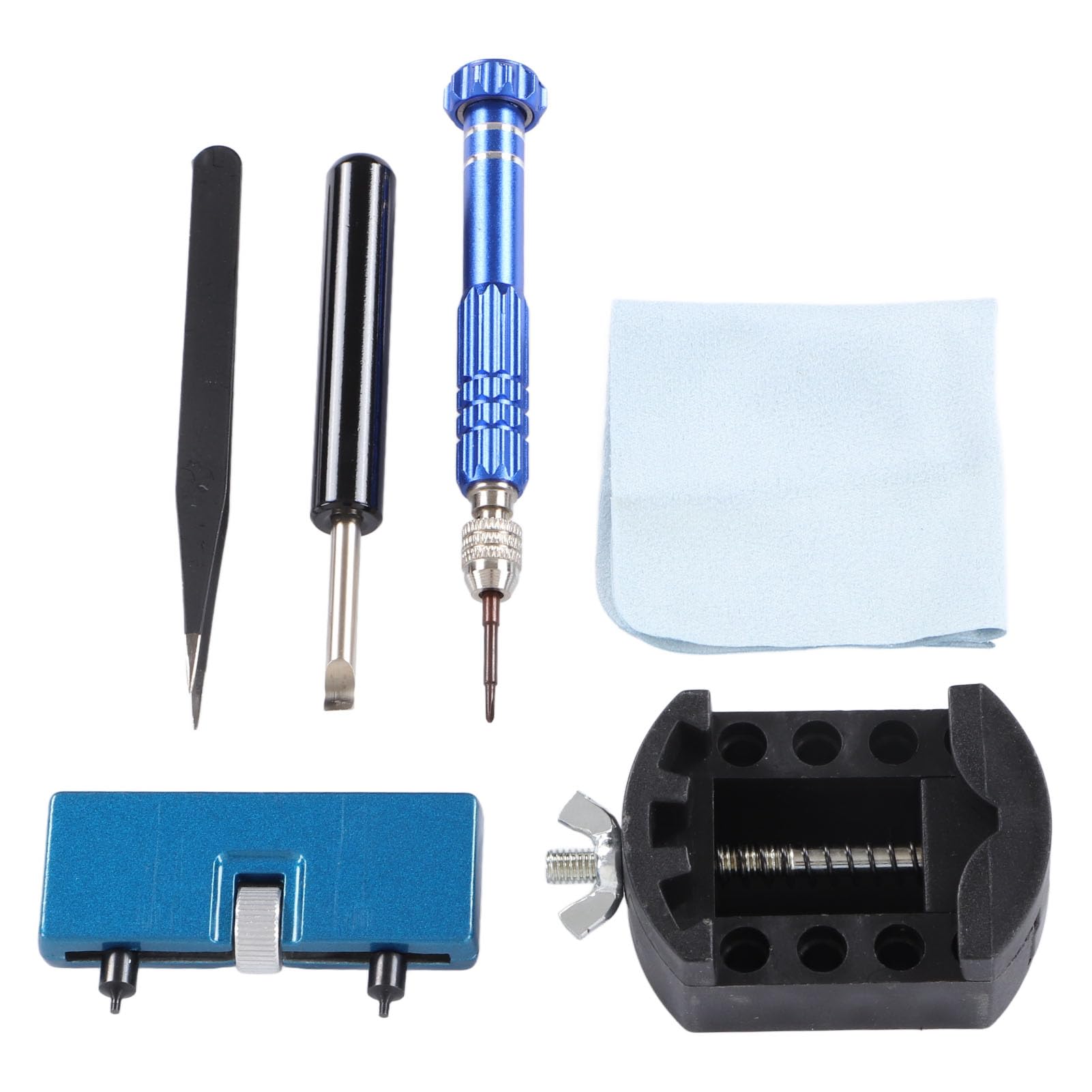 Uhrenbatterie-Ersatzset, blau und schwarz, legierter Stahl, Reparatur-Set d Schäden für Uhrwerk-Ersatz