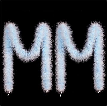 2Pcs Marabou Feather Boa 20g 2 Yards Fluffy White Feather Scarf for DIY Craft, Wedding Party, Home Christmas Decoration & Cosplay