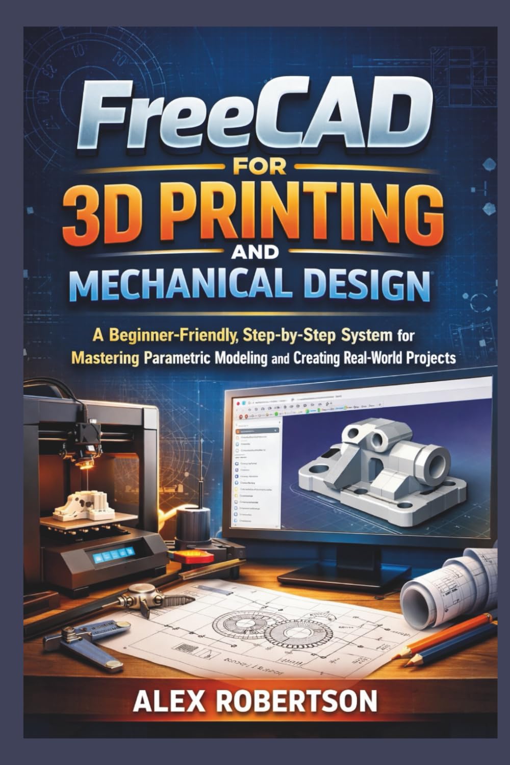 FreeCAD for 3D Printing and Mechanical Design: A Beginner-Friendly, Step-by-Step System for Mastering Parametric Modeling and Creating Real-World Projects      Paperback – February 27, 2026