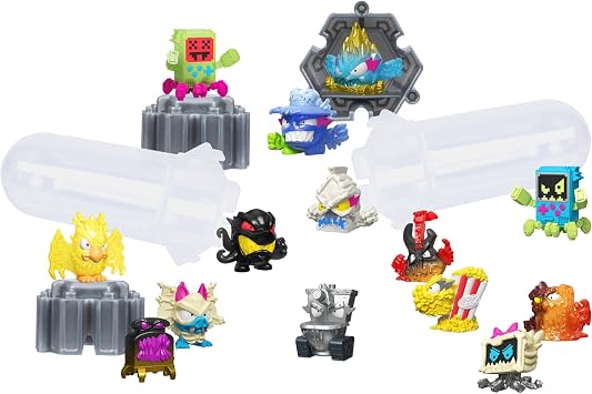 MrBeast Lab Swarms Series 3, Hyper Fusion Series, 14 Pack Collectible Micro Beasts, 14 Collectible Stickers & 4 Fusion Caps to Build Out Your Own MrBeast Lab - Milk Bones