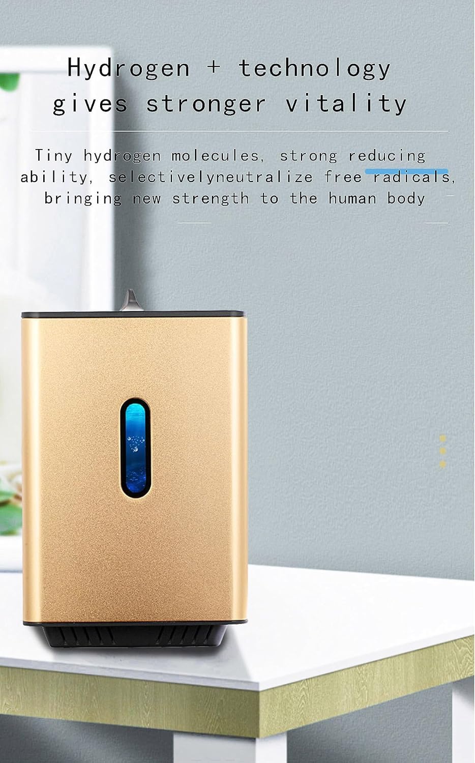 Generador, 99.99% máquina de alta pureza, ionizador de electrólisis de agua para dos usuarios, produce hidrógeno de 225 ml/min para inhalación