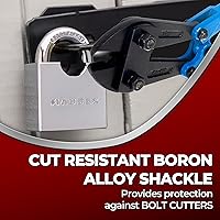 Vista 6 de Maudex® RPB45 Candado de Servicio Pesado con 5 Llaves - Grillete Endurecido Resistente al Corte de 9mm - Cuerpo Cromado Resistente a la Intemperie