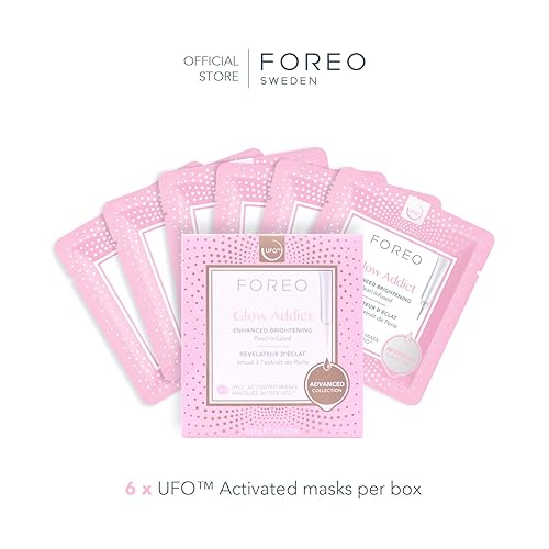 Miniatura 2 de FOREO Glow Addict - Máscara facial activada por OVNI, hidratante facial, vitamina C y vitamina E, para todo tipo de piel y piel opaca,