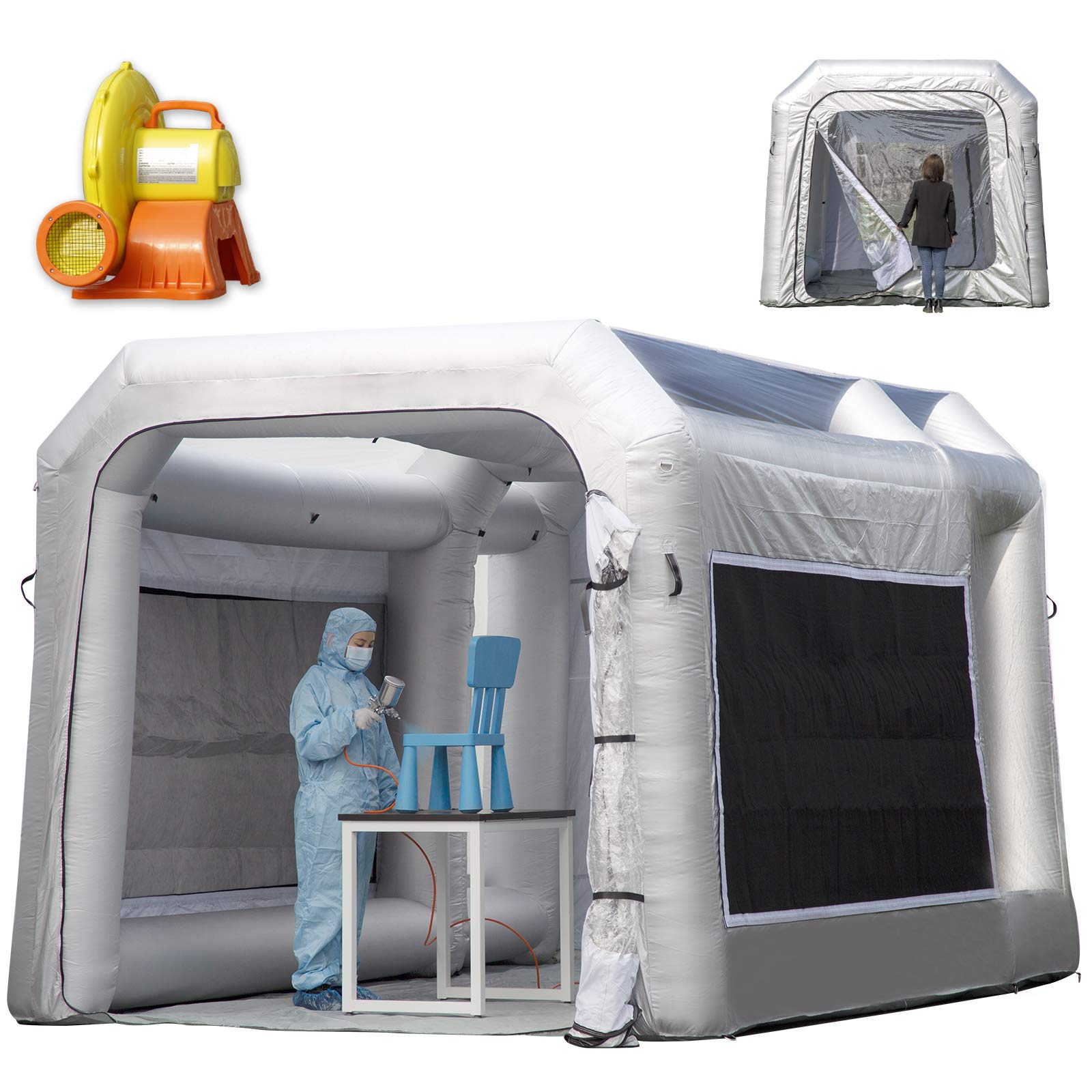 OZIS Portable Paint Booth 13X10X8Ft Upgrade Larger Filter System with