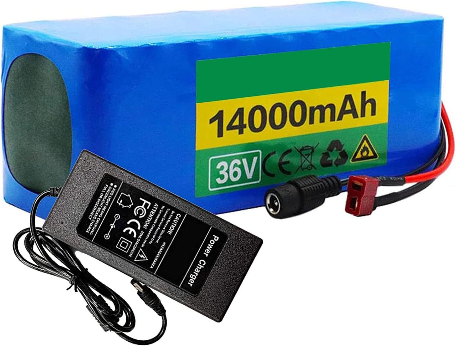 36V 14AH E-Bike Pedelec Batería 36V 14AH 10S4P Paquete De Batería para Bicicleta Eléctrica Batería De Alta Potencia con Cargador para 100W-750W Motores