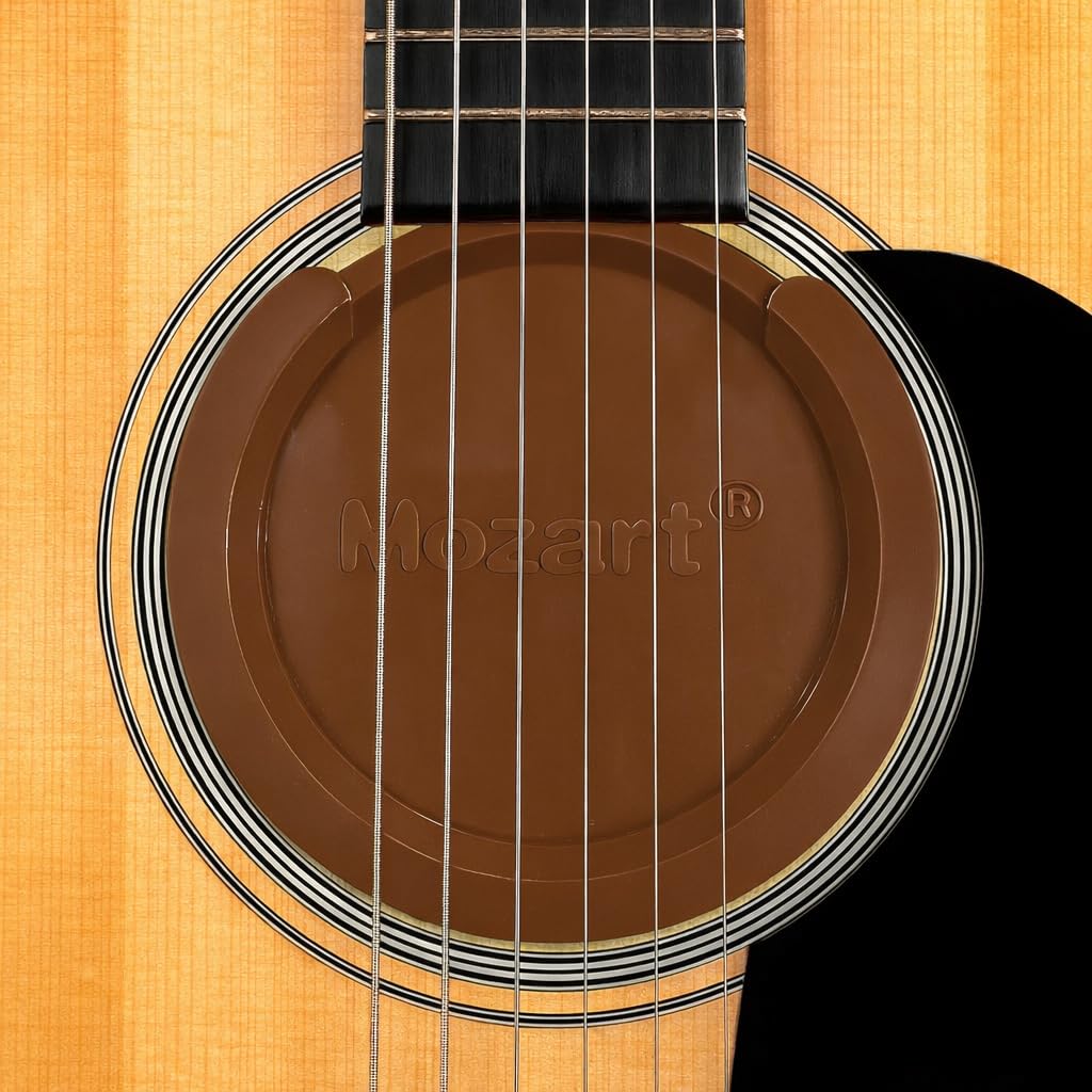 Mozart Silicone Acoustic Guitar Sound Hole Cover – Feedback Suppressor Plug | Durable Soundhole Muter Buffer for 41''/42'' Acoustic Guitars (Black) 3