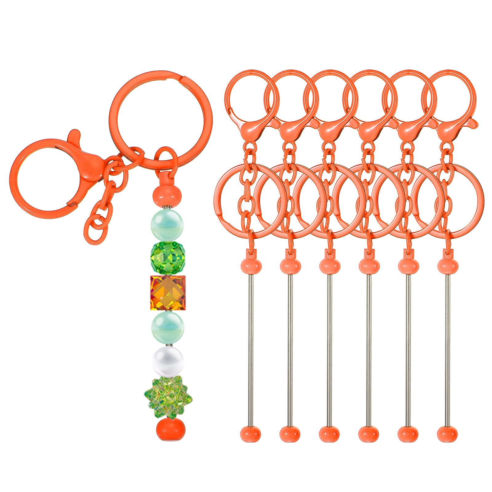 PATIKIL 6 Pcs Beadable Keychains Bars