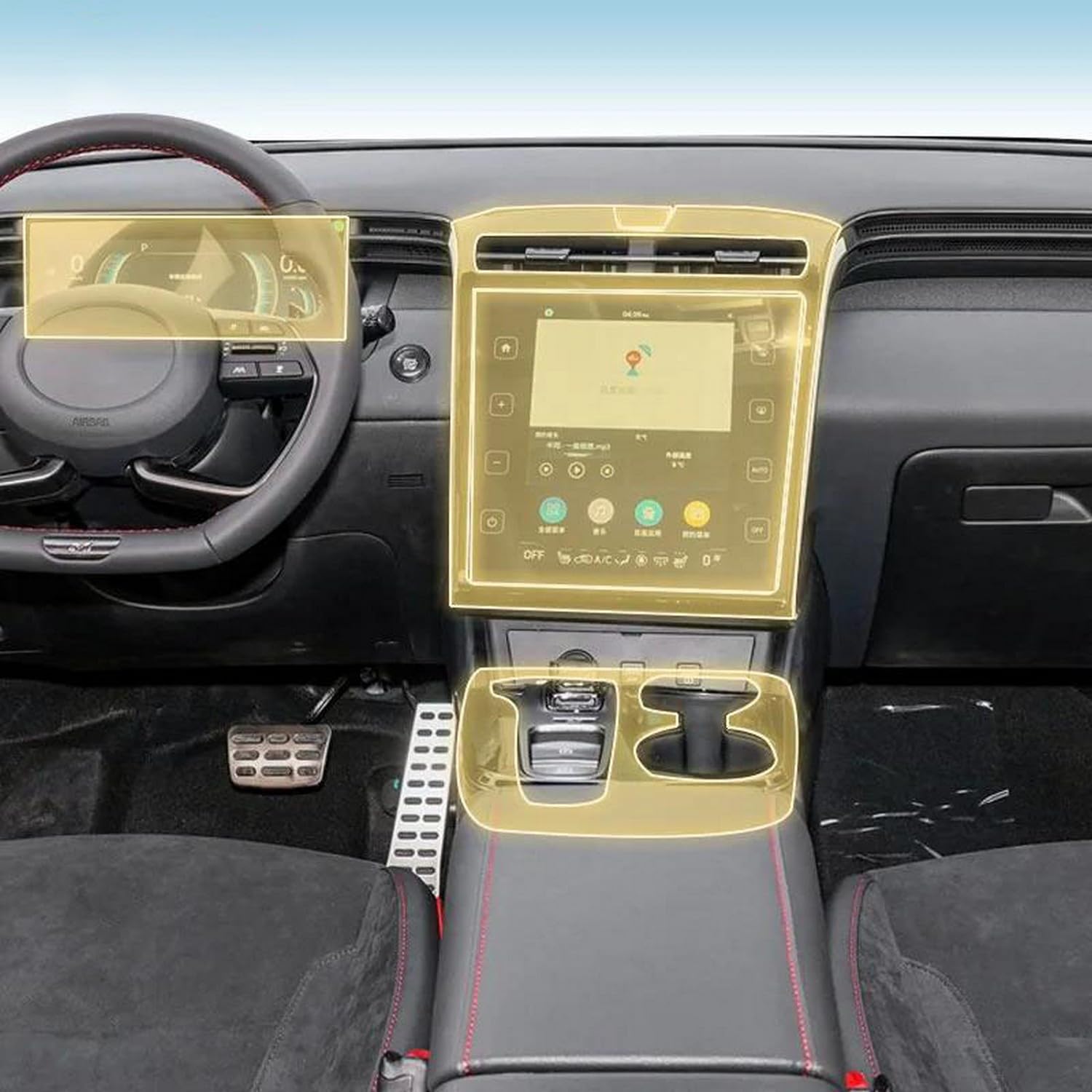 Film PPF intérieur auto en TPU transparent pour Hyundai Tucson NX4 2021-2024