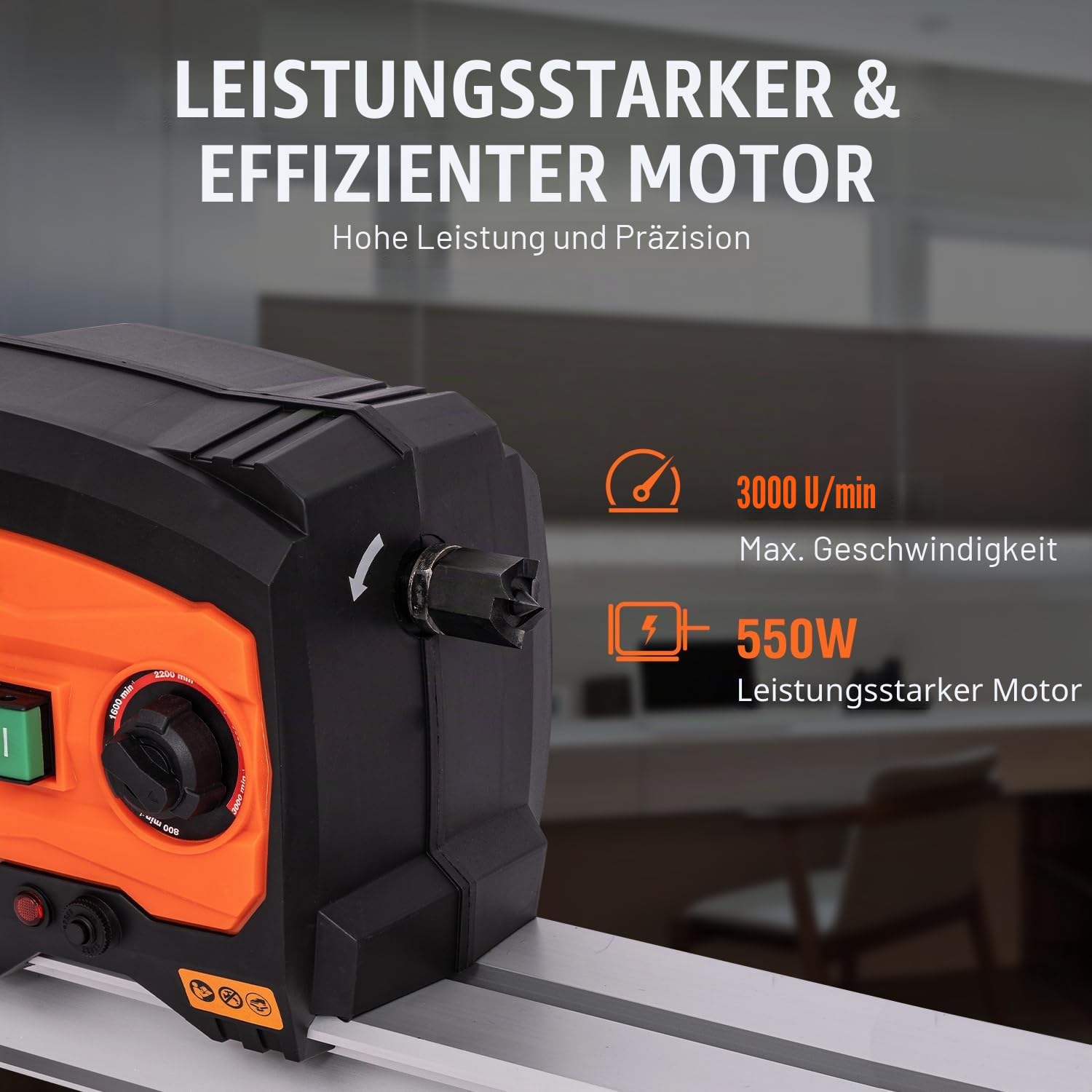 KATSU Mini-Drechselbank, 550 W, elektrische Tisch-Drechselmaschine mit variabler Geschwindigkeit, maximale Werkstücklänge 600 mm, für Heimwerkerprojekte in der Holzbearbeitung