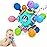 Baby Teething Toys for Babies Infants, Tummy Time Montessori Toys for Babies, Newborn Infant Rattles Chew Sensory Toys, Baby Shower Gifts for Boys
