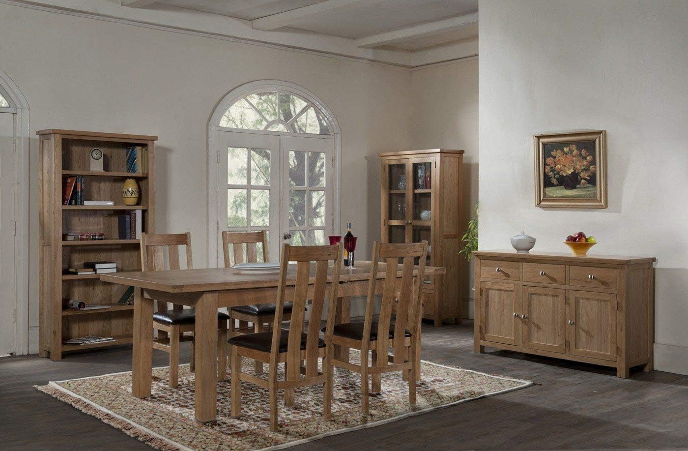 KendyOak Oak Small Bookcase Solid Rustic Hardwood Bookcase - Non-Assembly Stylish & Classic 3 Tier Bookshelf - W20 x D9 x H33 in : Home & Kitchen