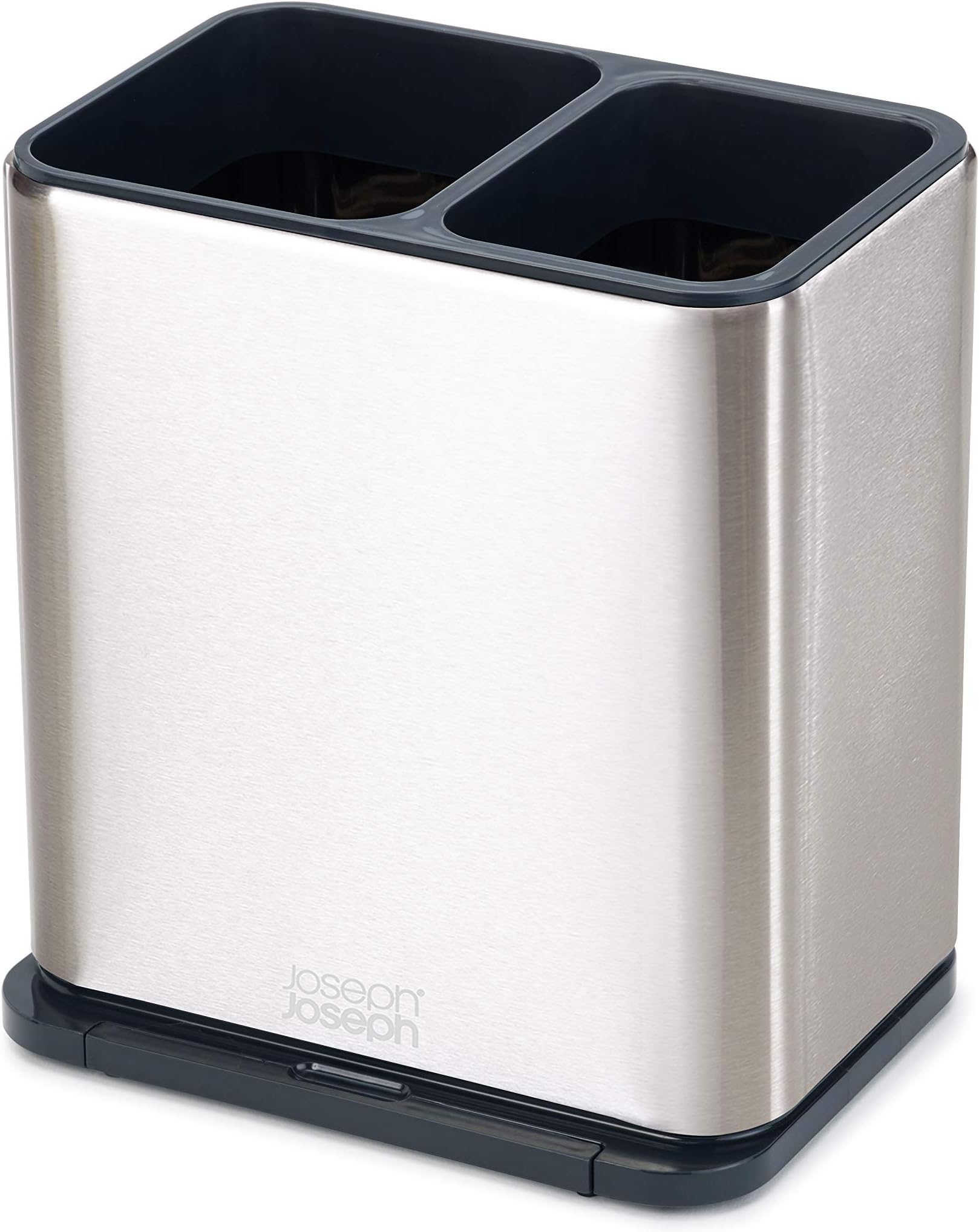 Joseph Joseph 85161 Utensil Holder with Removable Spoon Surface Kitchen Accessory, One-size, Stainless Steel/Dark Gray