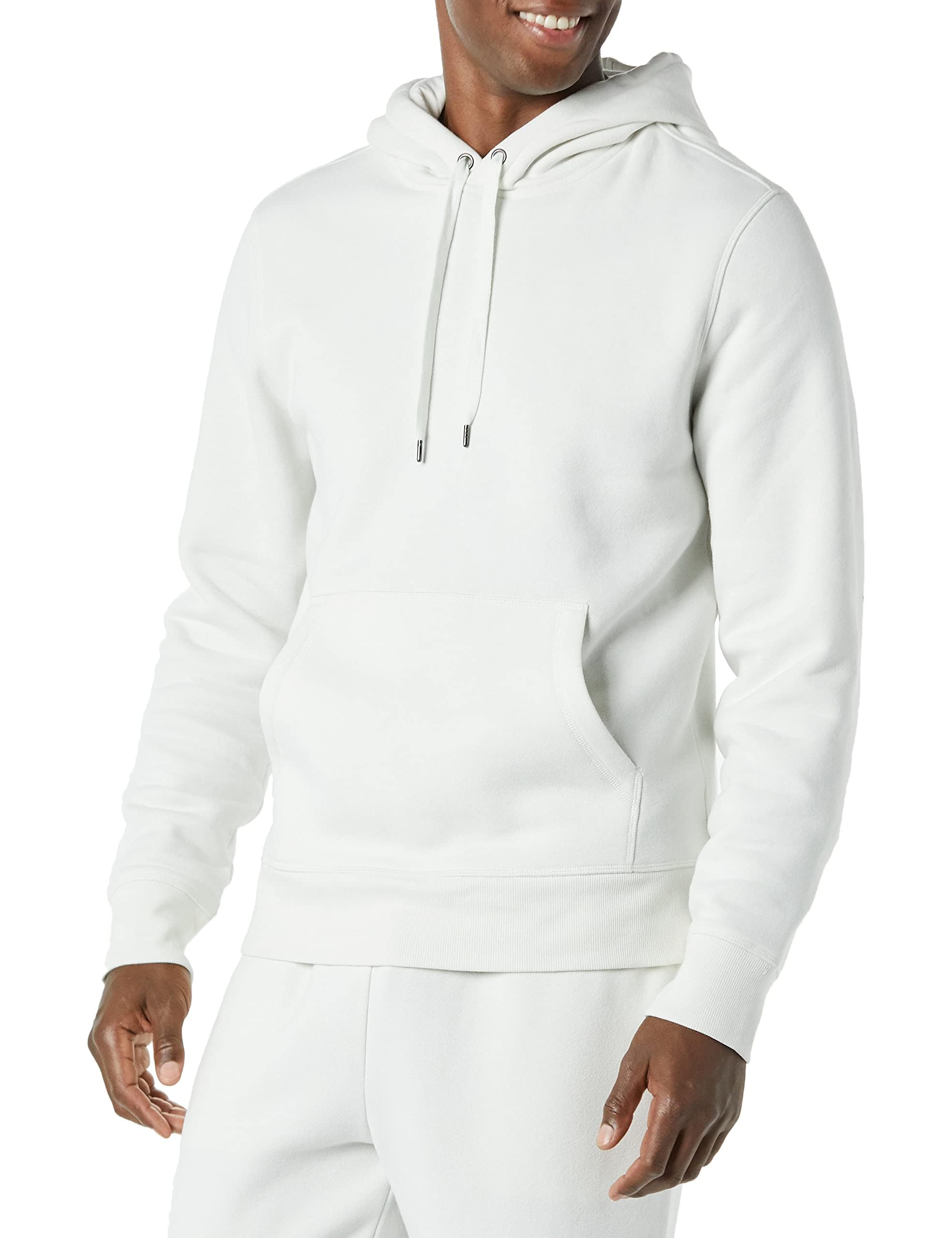 Amazon Essentials Men's Pullover Sweatshirt Hoodie (Available in Big & Tall), White, XXL
