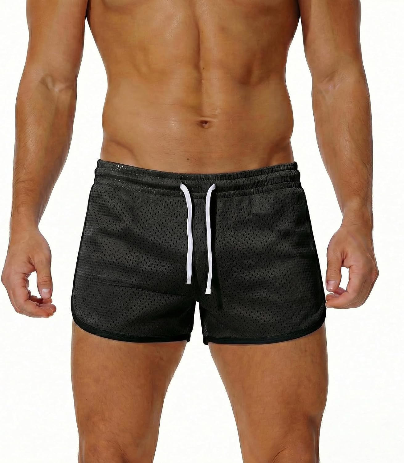 AIMPACT Men's Mesh Running Shorts 5 Inch Athletic Gym Pockets | Breathable Quick Dry Mesh Fabric Keeps Cool During Running and Gym Training